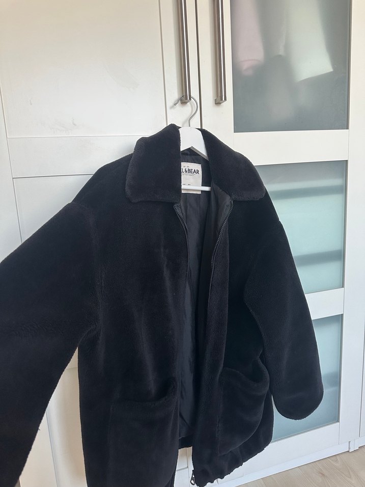 Pull&Bear Peluş Kürk Mont - Görsel 3