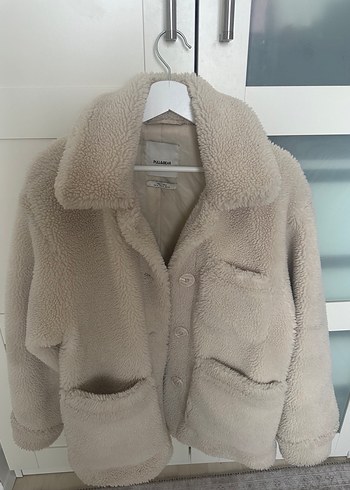 Bej Peluş Pull&Bear Ceket - Görsel 2