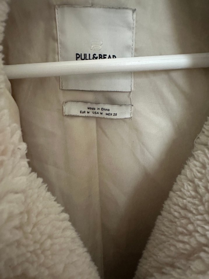 Bej Peluş Pull&Bear Ceket - Görsel 3