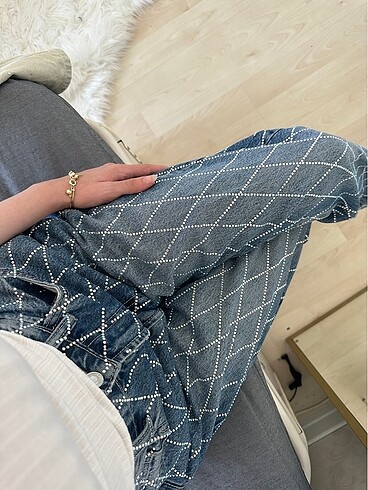 s Beden mavi Renk Zara Taşlı Jean