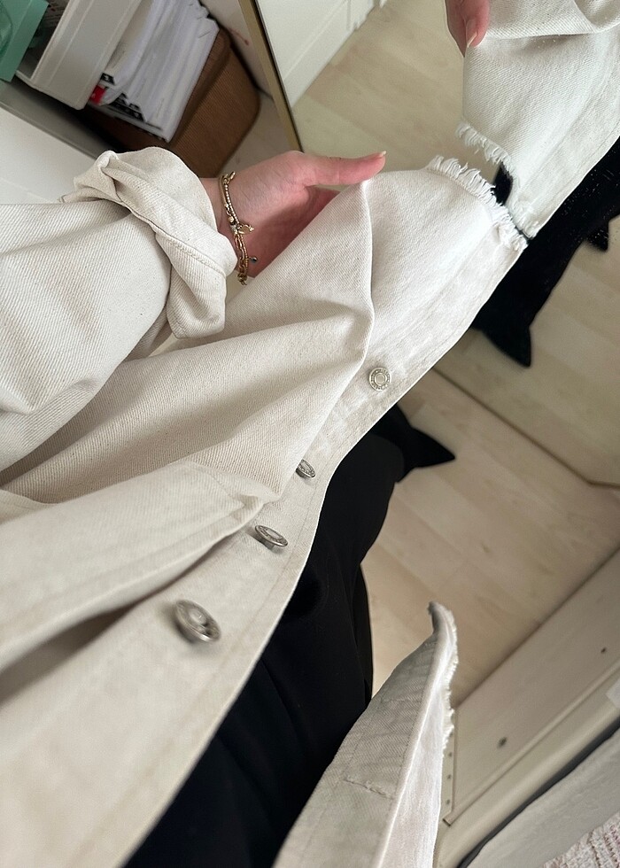 Bej Kot Ceket - Görsel 5