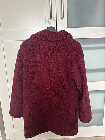 Koton Peluş Bordo Kürk - Görsel 3