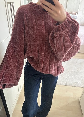 Balon Kol Pembe Kazak - Görsel 3