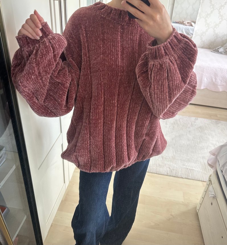 Balon Kol Pembe Kazak - Görsel 5