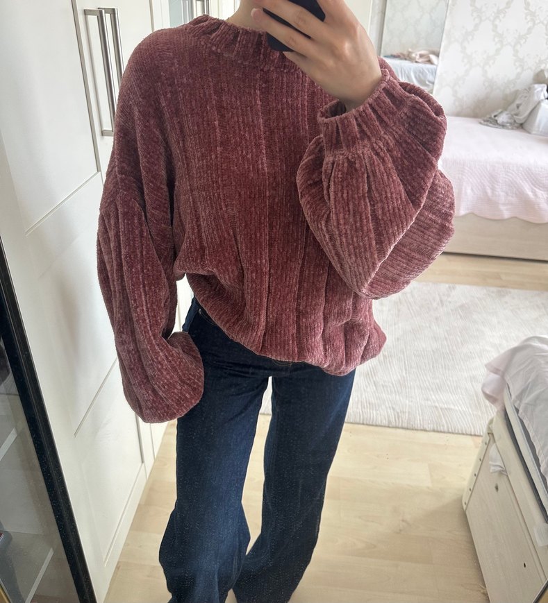 Balon Kol Pembe Kazak - Görsel 2