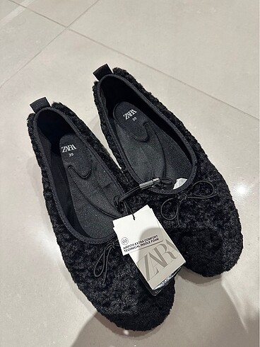 39 Beden Zara Suni Kürklü Balerin Babet