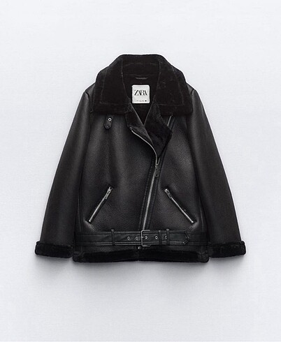 Zara Siyah Biker Mont