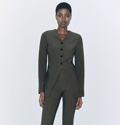 Zara Vatkalı Krep Blazer