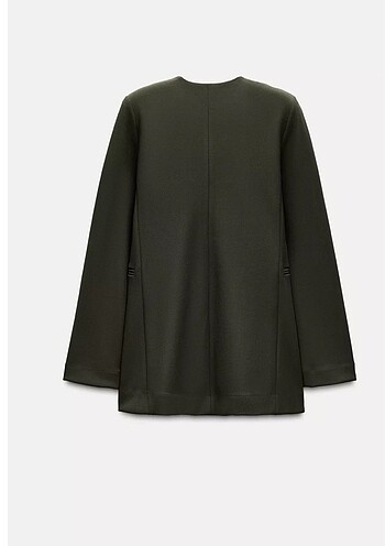 s Beden haki Renk Zara Vatkalı Krep Blazer