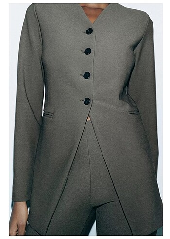 Zara Zara Vatkalı Krep Blazer