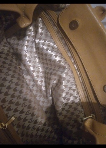 Bej Deri Kadın Çanta Tokalı - Görsel 4