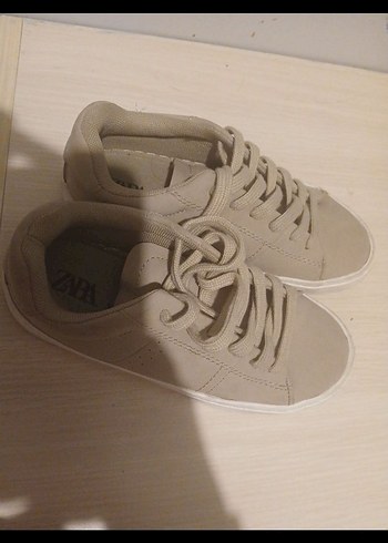 Bej Bağcıklı Kadın Spor Ayakkabı - Görsel 2