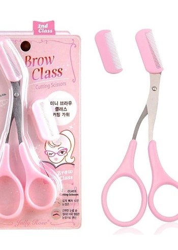 Pastel Pembe Kirpik Kıvırıcı ve Kaş Makası Seti - Görsel 2