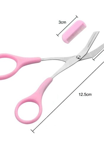 Pastel Pembe Kirpik Kıvırıcı ve Kaş Makası Seti - Görsel 5