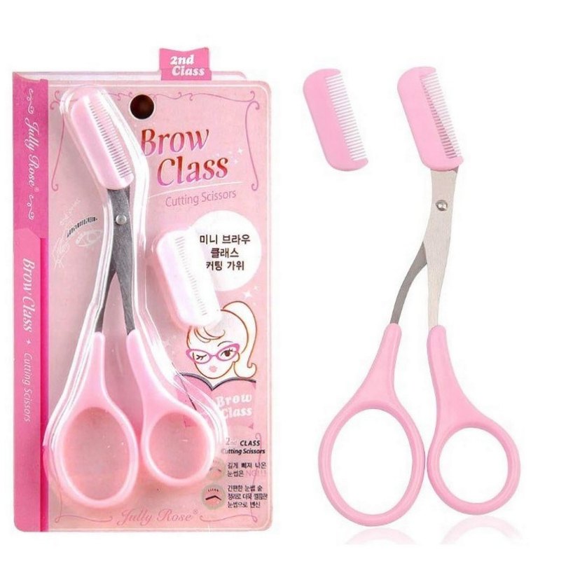 Pastel Pembe Kirpik Kıvırıcı ve Kaş Makası Seti - Görsel 2