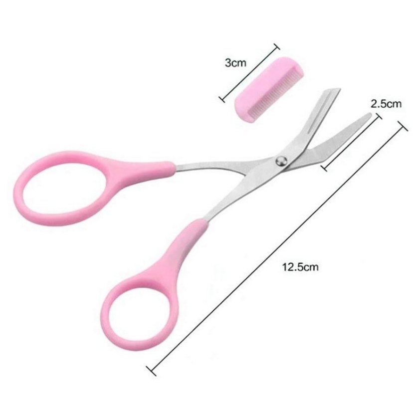 Pastel Pembe Kirpik Kıvırıcı ve Kaş Makası Seti - Görsel 5