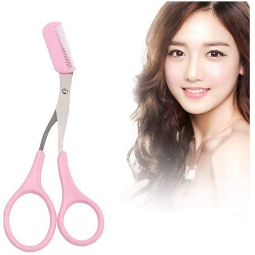 Pastel Pembe Kirpik Kıvırıcı ve Kaş Makası Seti - Görsel 3