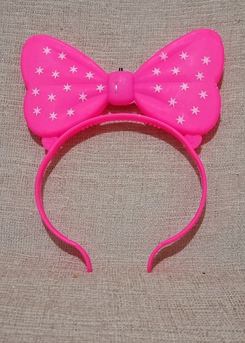 Pembe Yıldız Desenli Fiyonk Taç - Görsel 3