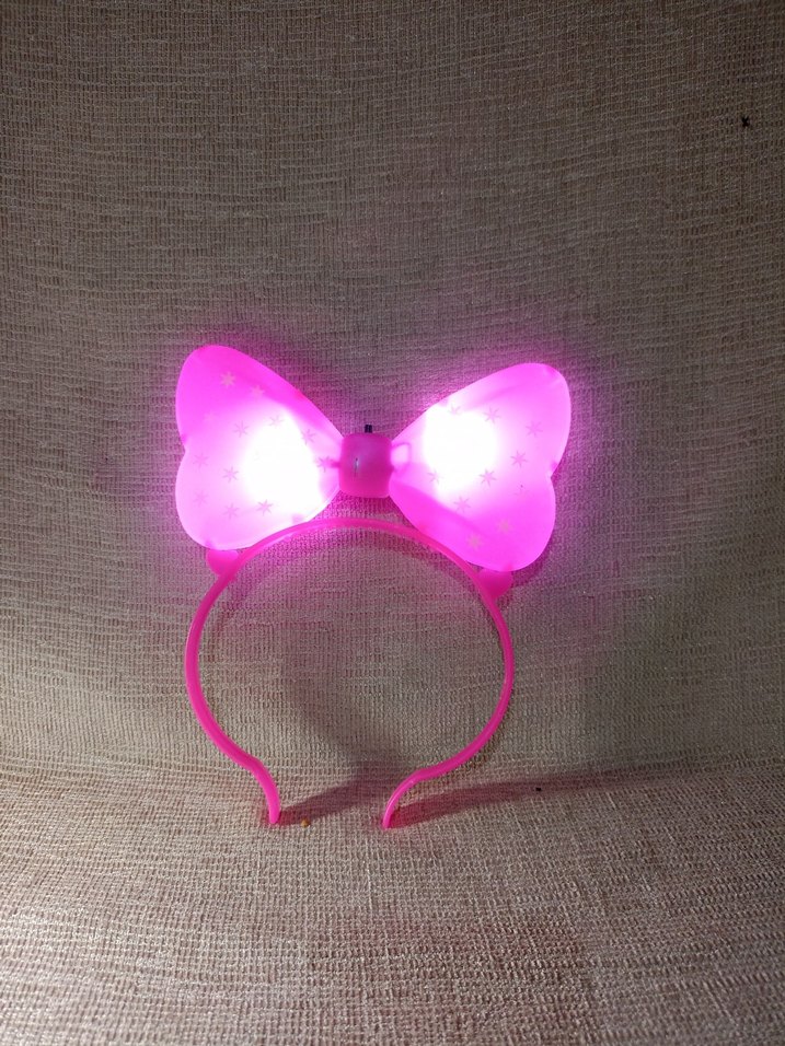 Pembe Yıldız Desenli Fiyonk Taç - Görsel 2