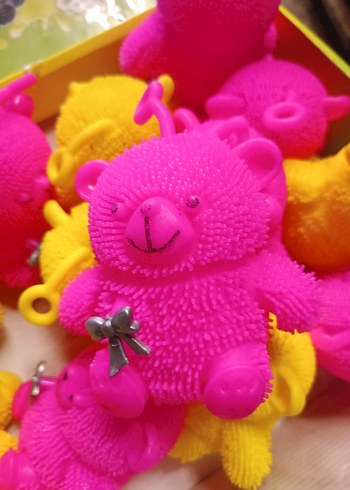 Renkli Pembe Ayıcık Peluş Oyuncak