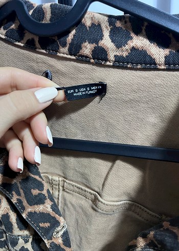 s Beden Zara leopar desen kot elbise