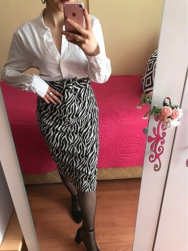 zebra desen kalem etek