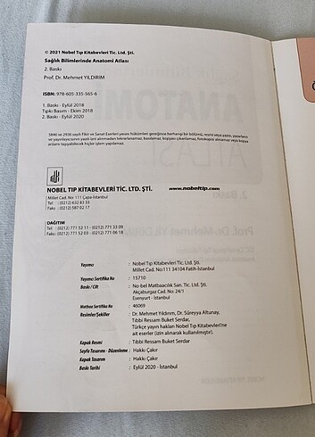  Beden Renk Sağlık Bilimlerinde Anatomi Atlası 