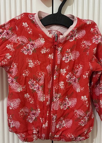 Kız Çocuk Renkli Desenli Düğmeli Ceket - Görsel 2