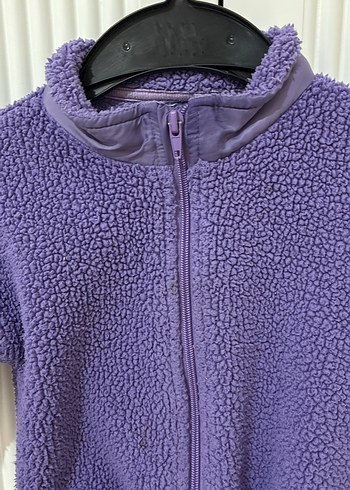 Mor Çocuk peluş Ceket - Görsel 2