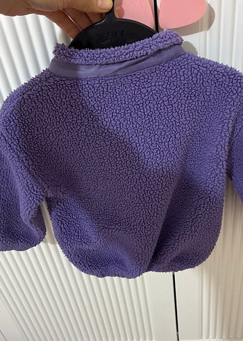 Mor Çocuk peluş Ceket - Görsel 4
