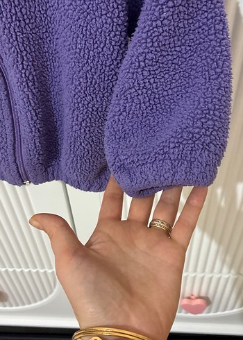 Mor Çocuk peluş Ceket - Görsel 3