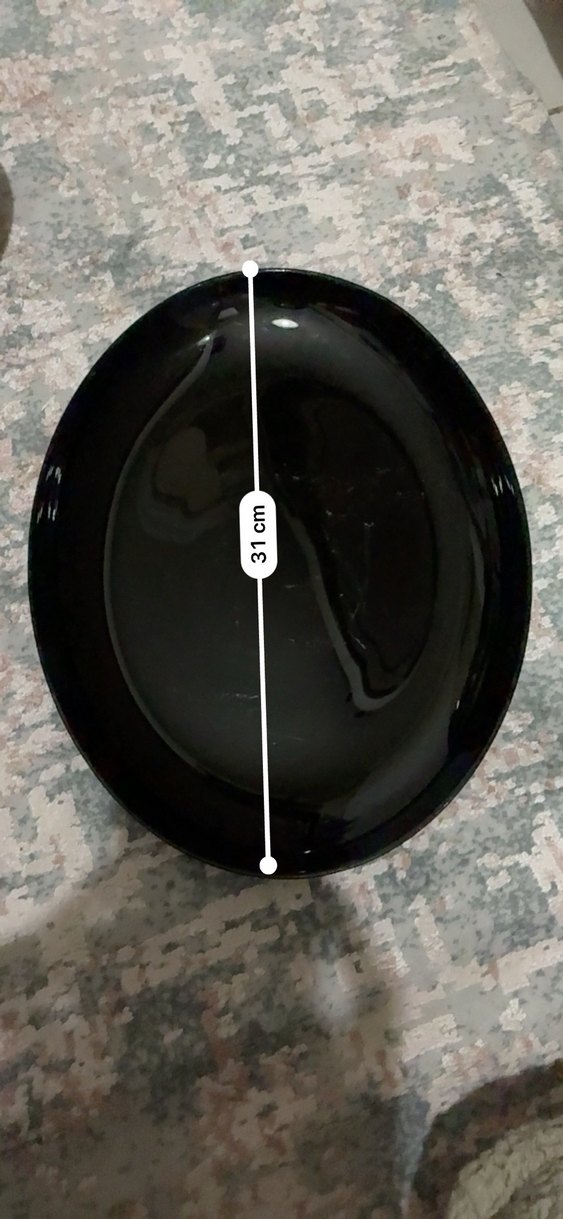 Siyah Parlak Yemek Tabağı Seti - Görsel 4