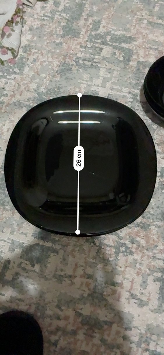 Siyah Parlak Yemek Tabağı Seti - Görsel 5