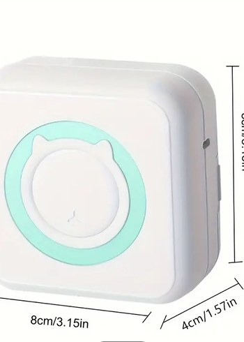 Taşınabilir Mini Yazıcı Beyaz - Görsel 5