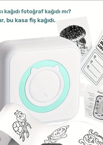 Taşınabilir Mini Yazıcı Beyaz - Görsel 3