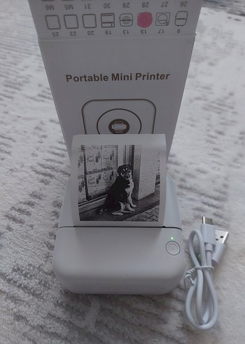 Taşınabilir Mini Yazıcı Beyaz - Görsel 2