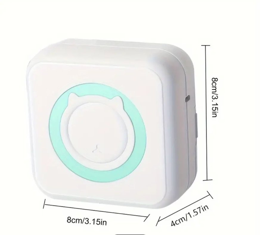 Taşınabilir Mini Yazıcı Beyaz - Görsel 5