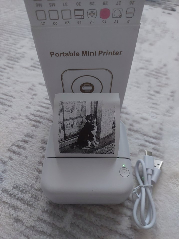 Taşınabilir Mini Yazıcı Beyaz - Görsel 2