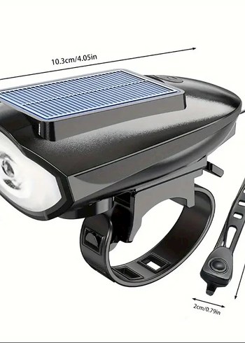 Güneş enerjili kornalı bisiklet ışığı - Görsel 2