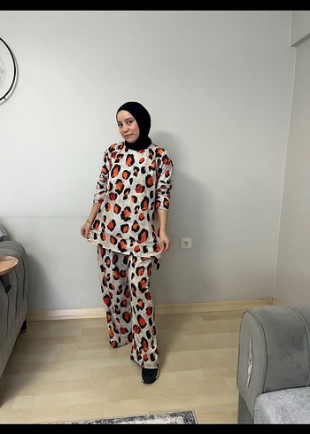 Leopar Desenli Uzun Kadın Takım - Görsel 5