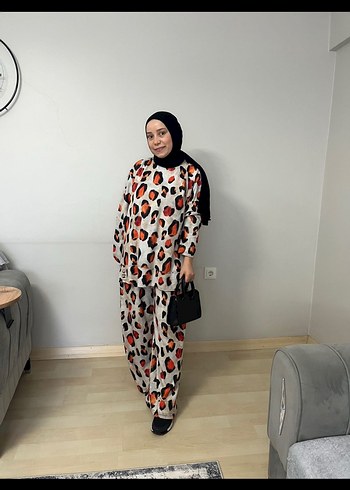 Leopar Desenli Uzun Kadın Takım - Görsel 2