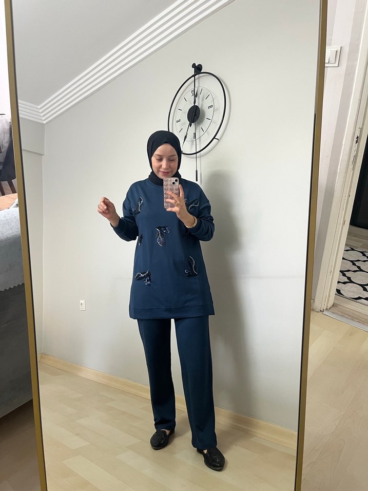 Lacivert Kadın Eşofman Takımı - Görsel 3