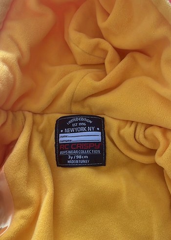 Turuncu Kapüşonlu Erkek Çocuk Mont - Görsel 3