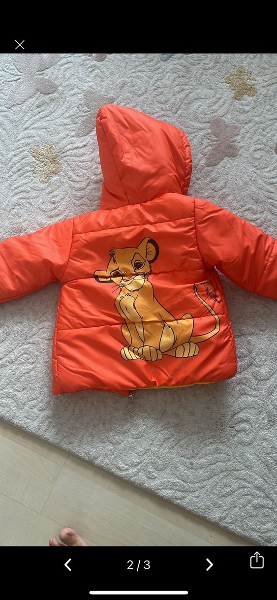 Turuncu Kapüşonlu Erkek Çocuk Mont - Görsel 2