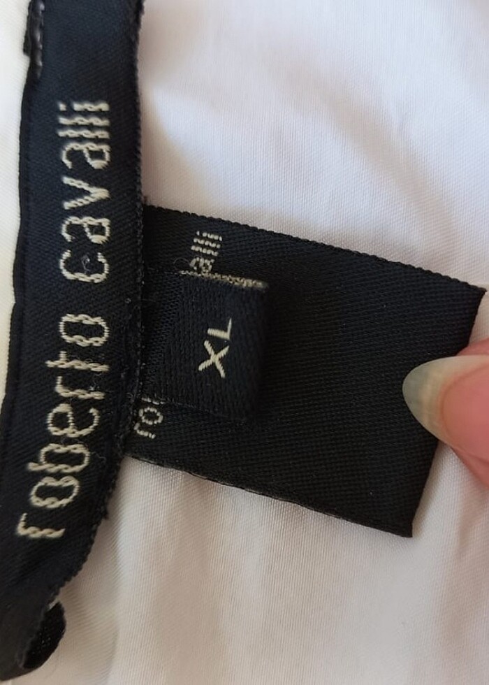 ROBERTO CAVALLİ BEYAZ L BEDEN GOLD DETAYLI RÜZGARLIK, YAĞMURLUK, - Görsel 2