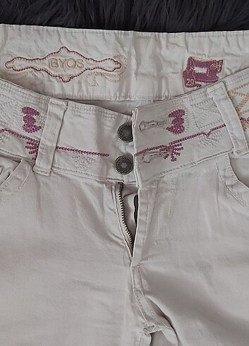 Boyner BYOS 29 Bej / Kırık Beyaz Bol Pantolon 