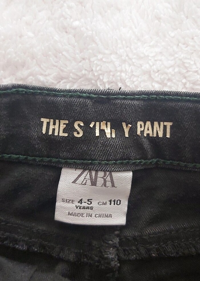 Zara 4-5 Yaş Siyah Jean/Kot - Görsel 3