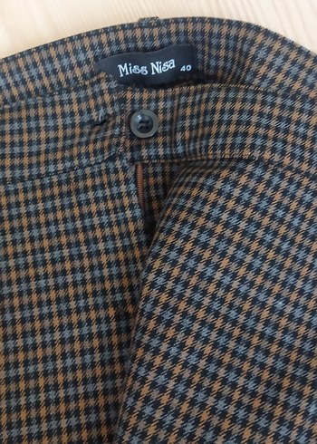 Gri Kadın Kumaş Pantolon Normal Boy - Görsel 5