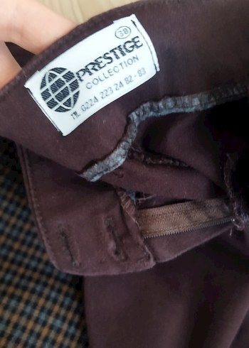 Gri Kadın Kumaş Pantolon Normal Boy - Görsel 4