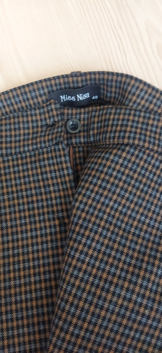 Gri Kadın Kumaş Pantolon Normal Boy - Görsel 5